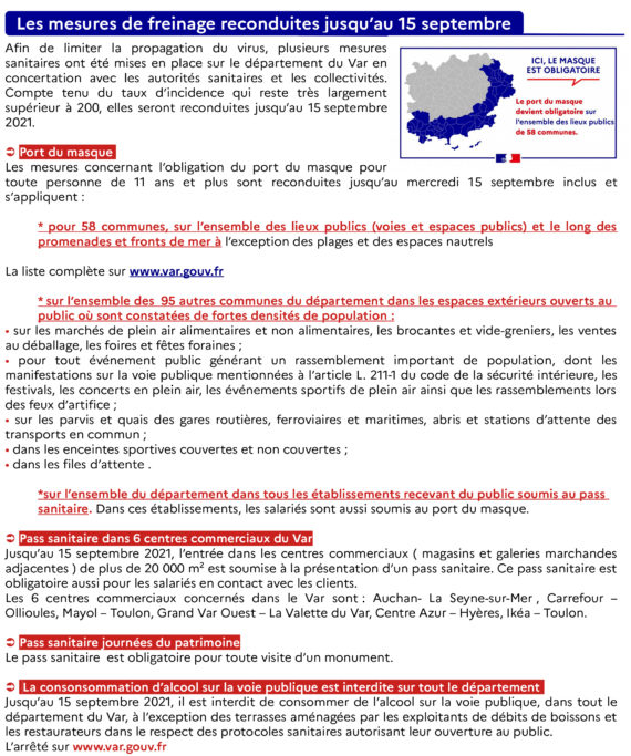 gestion covid 19 toutes les informations ici ramatuelle